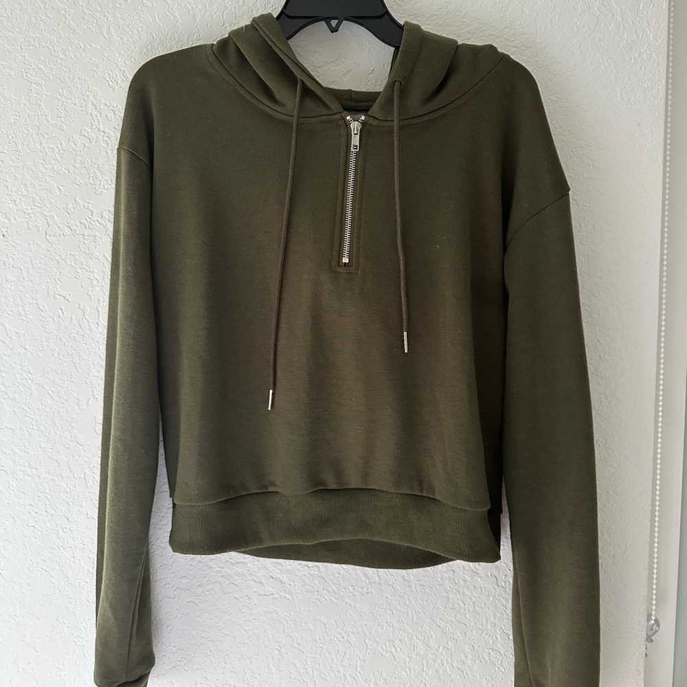Green hoodie